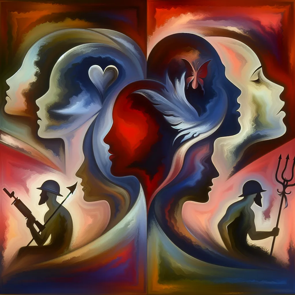 Historia, Amor, Celos, Traición, Relación in an abstract style