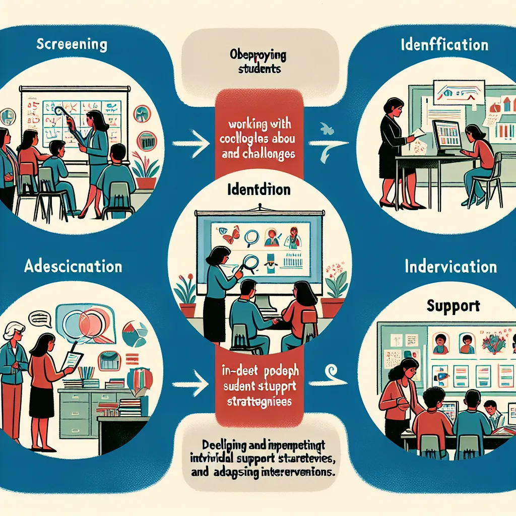 **Four Stages of the SIAS Process:**

1. **Screening:** 
   - *Role of the Teacher:* Teachers are responsible for identifying learners' barriers to learning through initial observations and assessments. They gather information about each learner’s strengths and challenges to determine who may need additional support.

2. **Identification:** 
   - *Role of the Teacher:* After screening, teachers analyze the gathered data to identify specific needs. They collaborate with other educators, support s