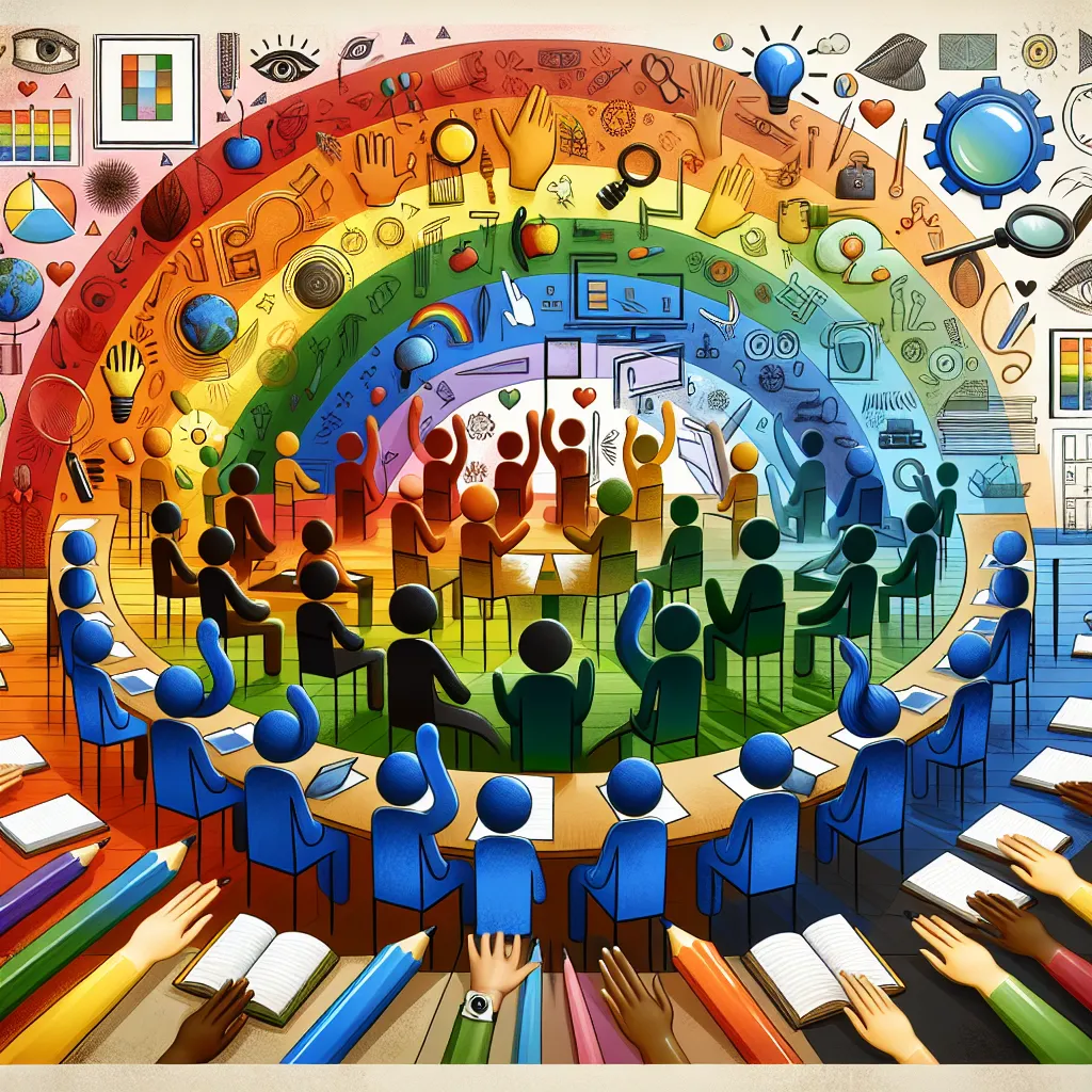 Classroom, Diversity, Inclusion, Observation, Support in an abstract style