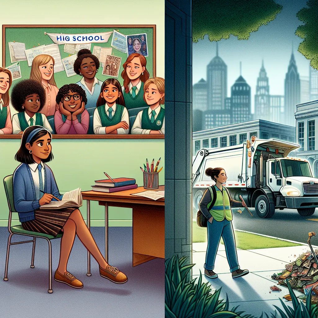 **Title: Emily's Journey to Self-Respect**

Emily sat quietly in the principal's office, her heart racing as Jena, the class bully, strutted in with her entourage of giggling friends. Their laughter echoed off the walls, a bitter reminder of the torment she had endured.

"Look who it is!" Jena sneered, her eyes locking onto Emily. "A little cleaner in the making! How sad! You think you can just run away to another school and escape being a nobody?"

Emily took a deep breath, feeling the familiar