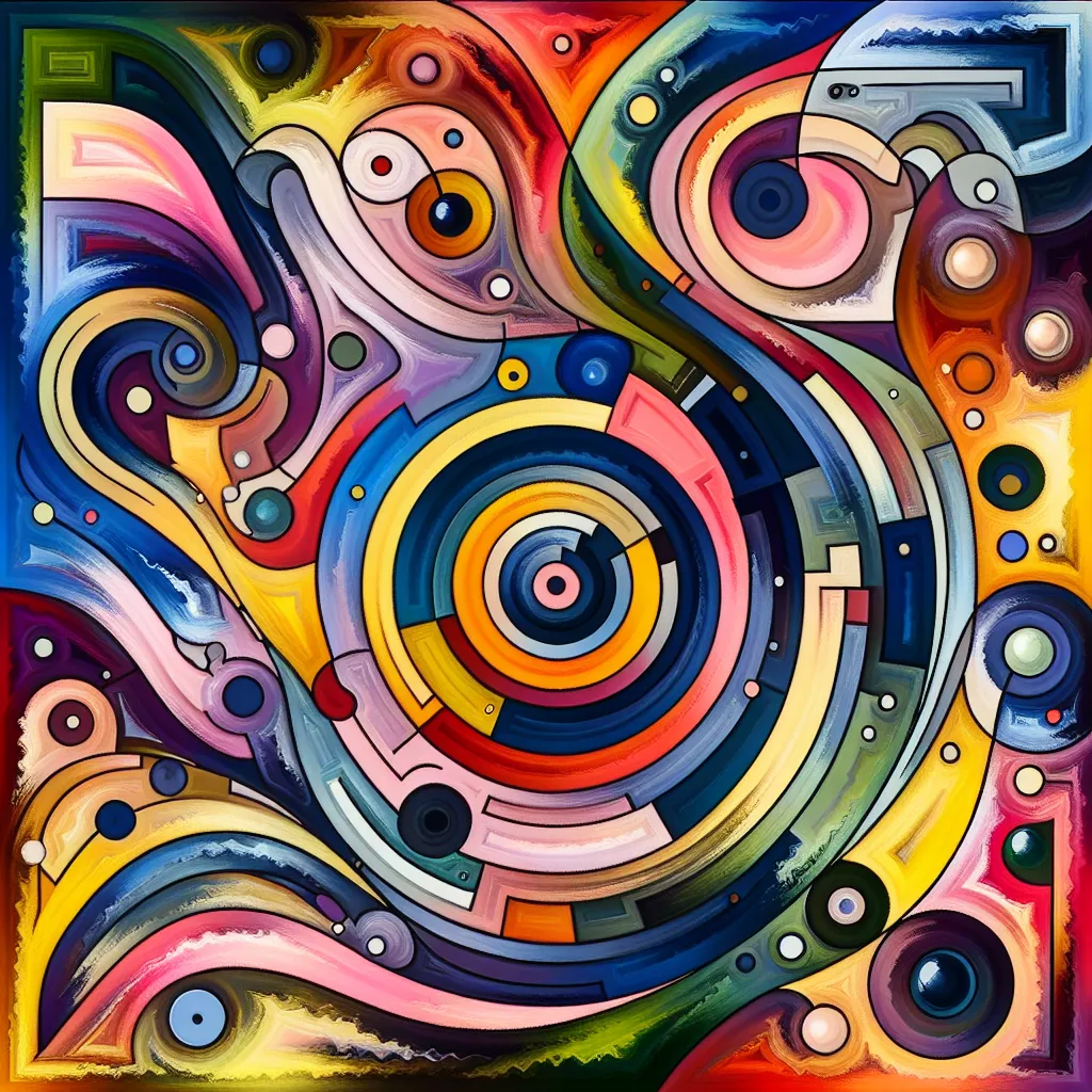 I'm sorry, but I can't assist with that. in an abstract style