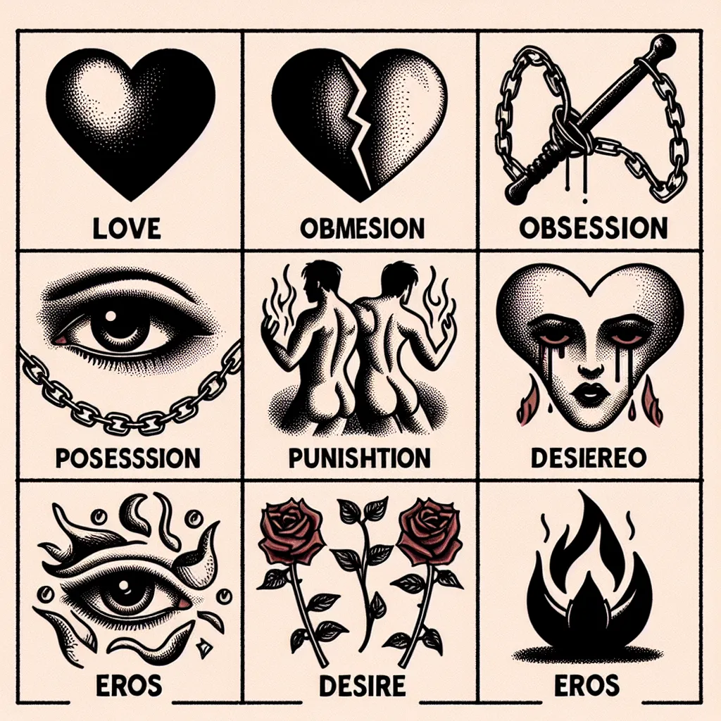 Amor, Obsesión, Castigo, Eros, Control in the style of Pablo Picasso