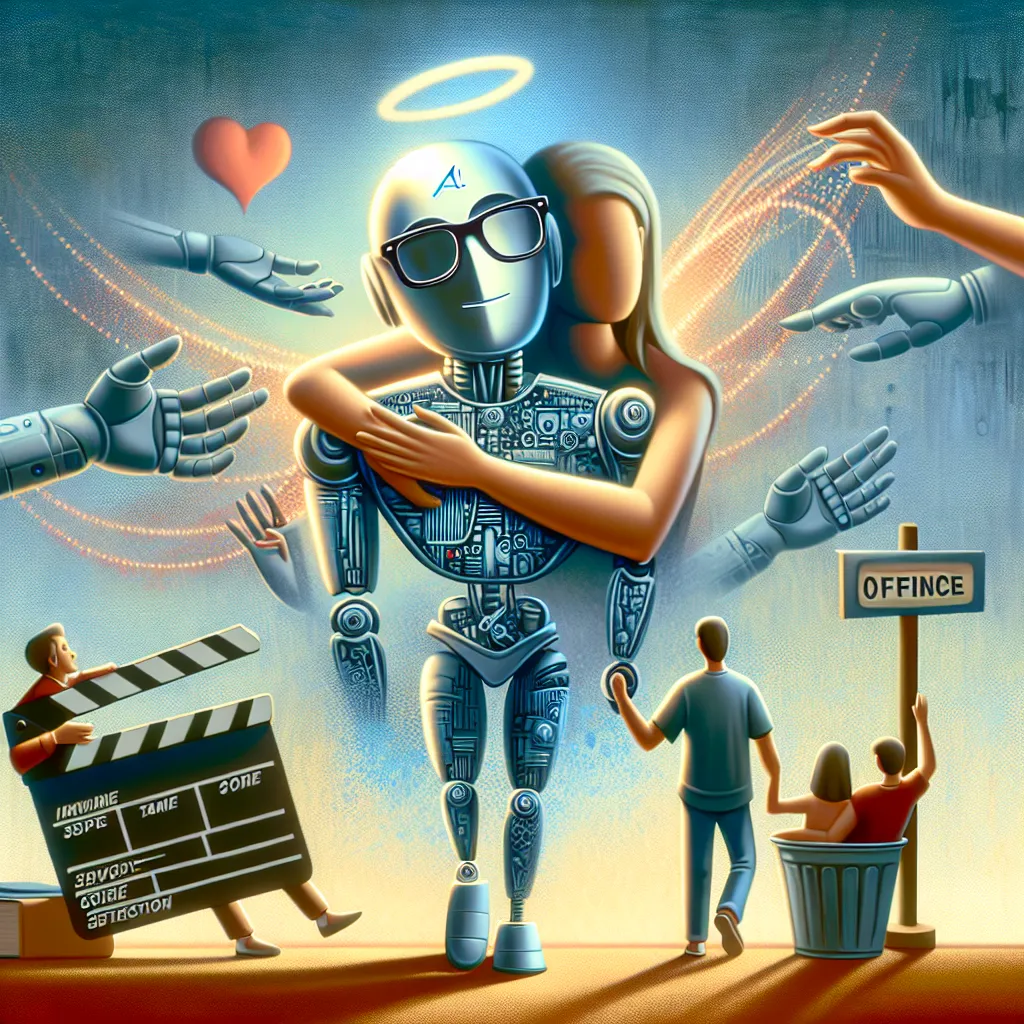 Película, Nerd, Robot, Amor, Bullying in an abstract style