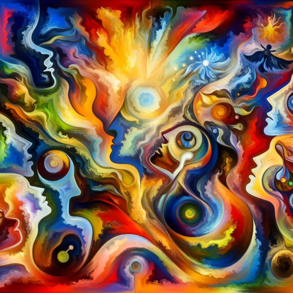 Transformation, Lucifer, Hazbin, Immortality, Identity in an abstract style