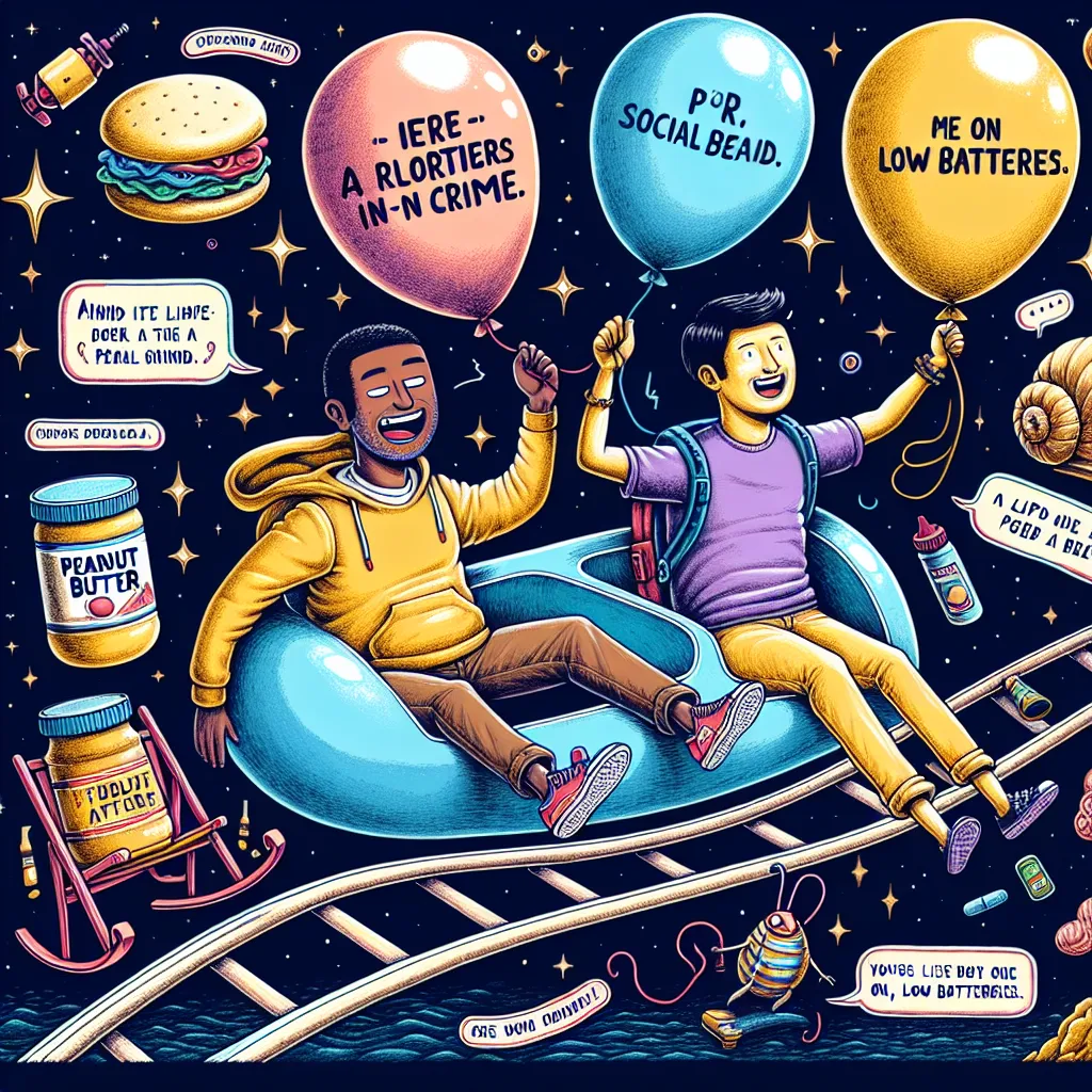 ? **Attention All Fun-Loving Souls!** ? 

Are you tired of the same old boring conversations about the weather or the existential dread of being an adult? Do you possess a sense of humor sharper than a chef's knife and a heart wide enough to accommodate my occasional hermit moments? If so, keep reading, because I might just be looking for you!

Picture this: You and I, two delightful weirdos navigating the vast galaxy of human interaction, ready to exchange witty banter and secret life hacks. I’