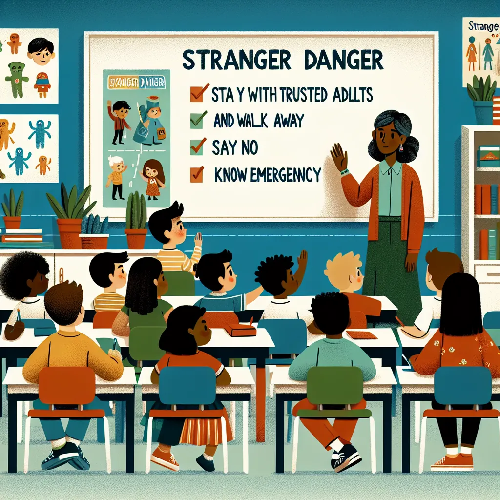 **Knowledge Level Objective:** Students will be able to define what "stranger danger" means and list at least three safety tips to remember.

**Application Level Objective:** Students will role-play scenarios where they practice responding to a stranger using the safety tips learned in class.

**Evaluation Level Objective:** Students will assess different hypothetical scenarios involving strangers and determine which responses are appropriate or inappropriate, justifying their reasoning.