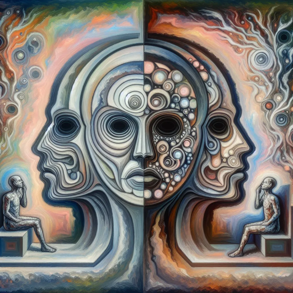 Transformation, Alastor, Clone, Personality, Horror in an abstract style