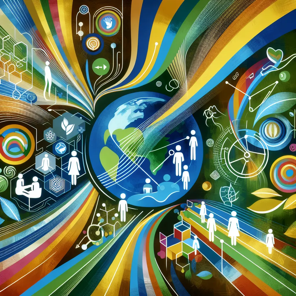 CSTL, SDGs, Alignment, Poverty, Education in an abstract style