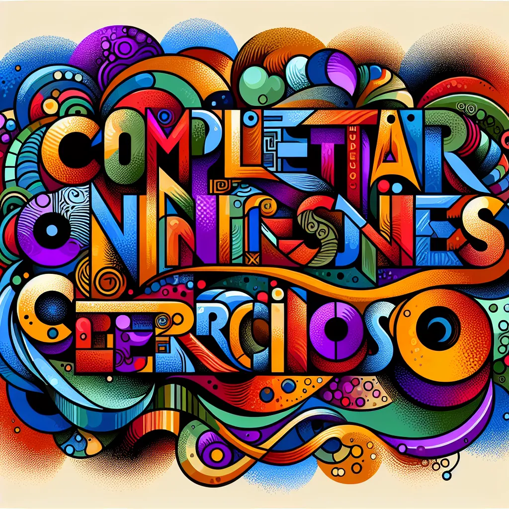 Completar, Oraciones, Infinitivos, Respuestas, Ejercicios in an abstract style