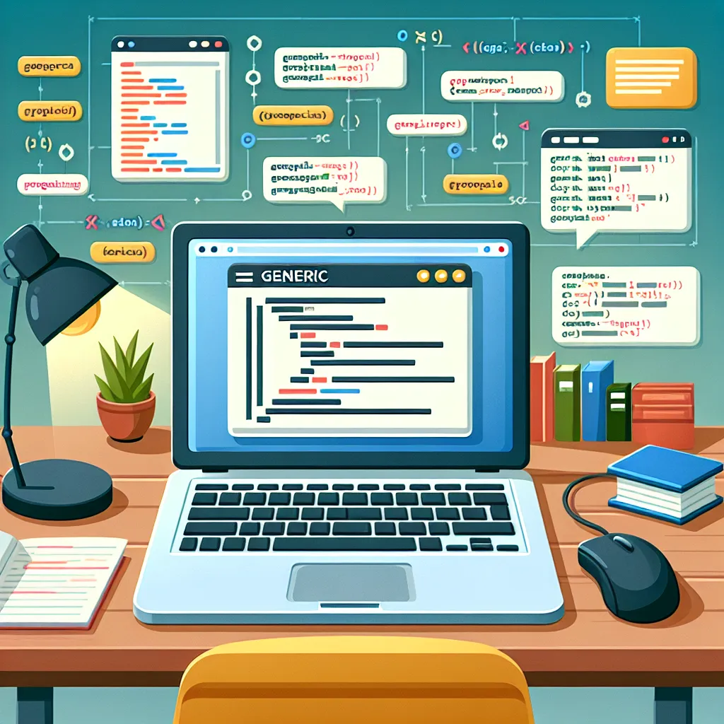 Illustration of a laptop displaying the PythonAnywhere website interface, surrounded by code snippets and Python logos.