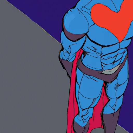 Superman, Universos, Villano, Amor, Sacrificio in an abstract style