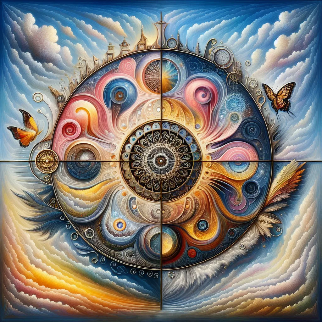 Transformation, Victorian, Identity, Experience, Reality in an abstract style