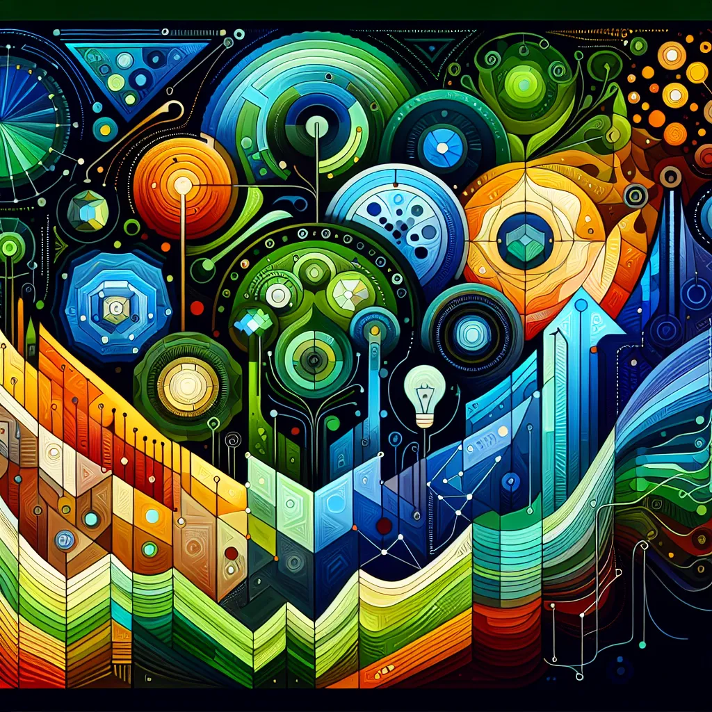 Health, Safety, Maturity, Development, Education in an abstract style