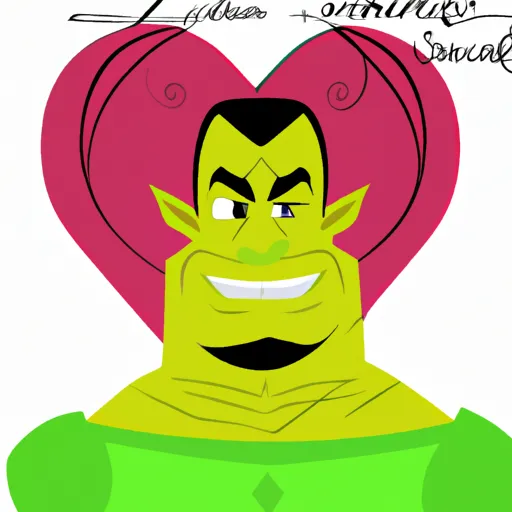 Shrek, Príncipe, Encantador, Amor, Trato in an abstract style