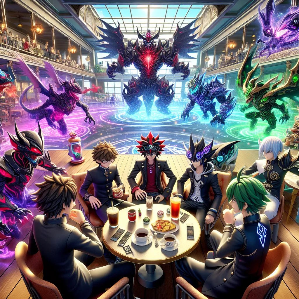 **Title: Bakugan Ghandulian Invaders Season 3: Shadows of Deceit**

---

**Setting:** The bustling Bakugan Interspace, where champions gather for battles and training.

**Scene 1: Reunion at the Table**

*Dan and Fabia enter a vibrant café, spotting Shun, Jake, and Marucho deep in discussion.*  

**Marucho:** “Hey, Dan, Fabia! Where have you been?”  
**Fabia:** “We were just practicing for the upcoming meeting with the Ghandulians.”  
**Shun:** “It’s strange; some people said you were seen in a 