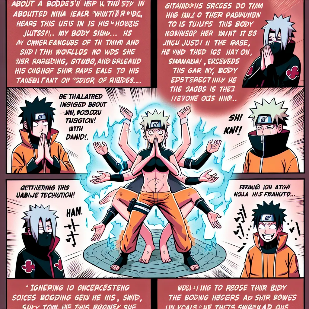 Dalam dunia Naruto, Sasuke Uchiha merasa tertekan dengan kemampuan yang dimilikinya serta keinginan untuk melawan rasa ingin tahunya. Suatu malam, saat mencari cara untuk meningkatkan kekuatannya, ia mendengar tentang jutsu terlarang yang dapat menukar tubuh dengan orang lain. Meskipun ia sadar akan risiko yang terlibat, rasa penasaran mendorongnya untuk mencoba jutsu tersebut, dan targetnya adalah Kurenai Yuhi, teman sekaligus ninja berbakat dari desa Konoha.

Setelah bersiap dan mengumpulkan c