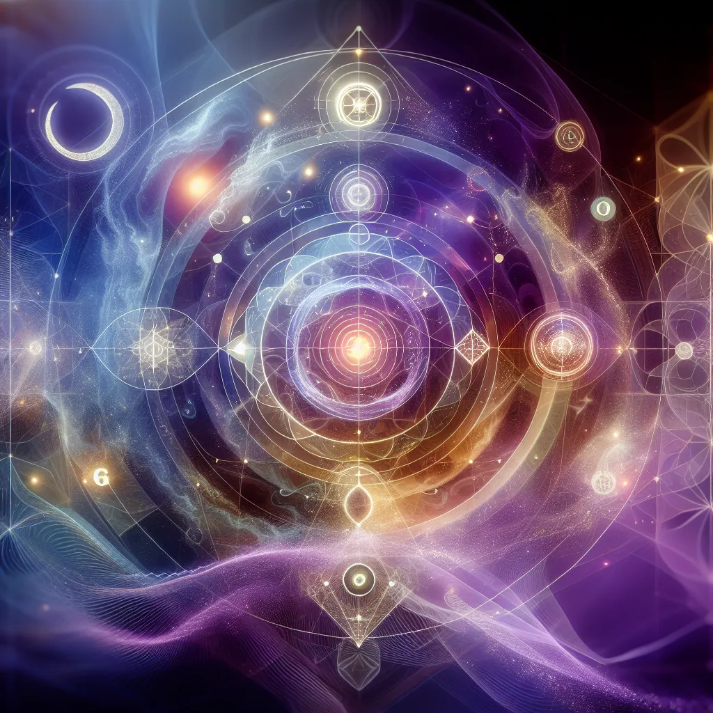 Spirituality, Solutions, Occult, Membership, Contact in an abstract style