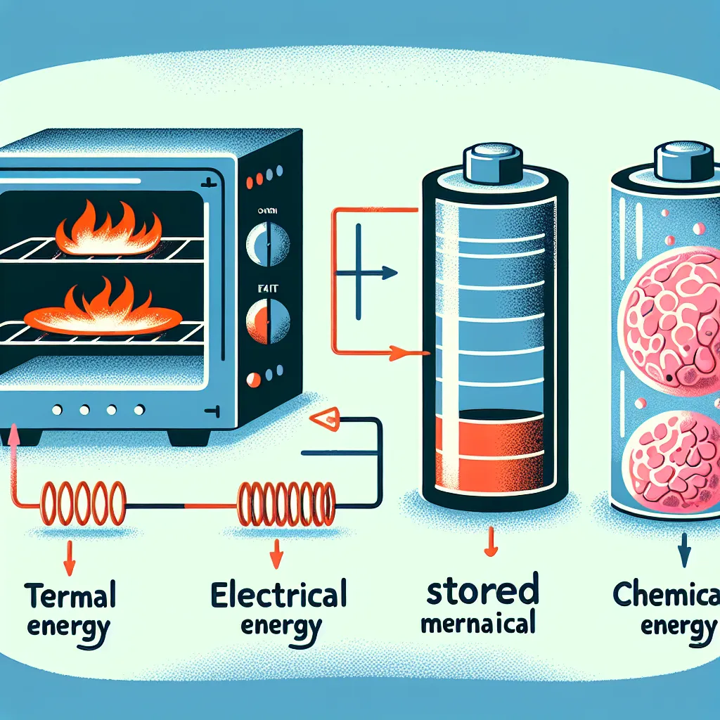 The statement that is FALSE is:

A. Thermal energy is stored in an oven. 

While an oven can generate and transfer thermal energy, it doesn't store thermal energy in the same way that a battery stores electrical energy, a spring stores mechanical energy, or the body stores chemical energy as fat cells.