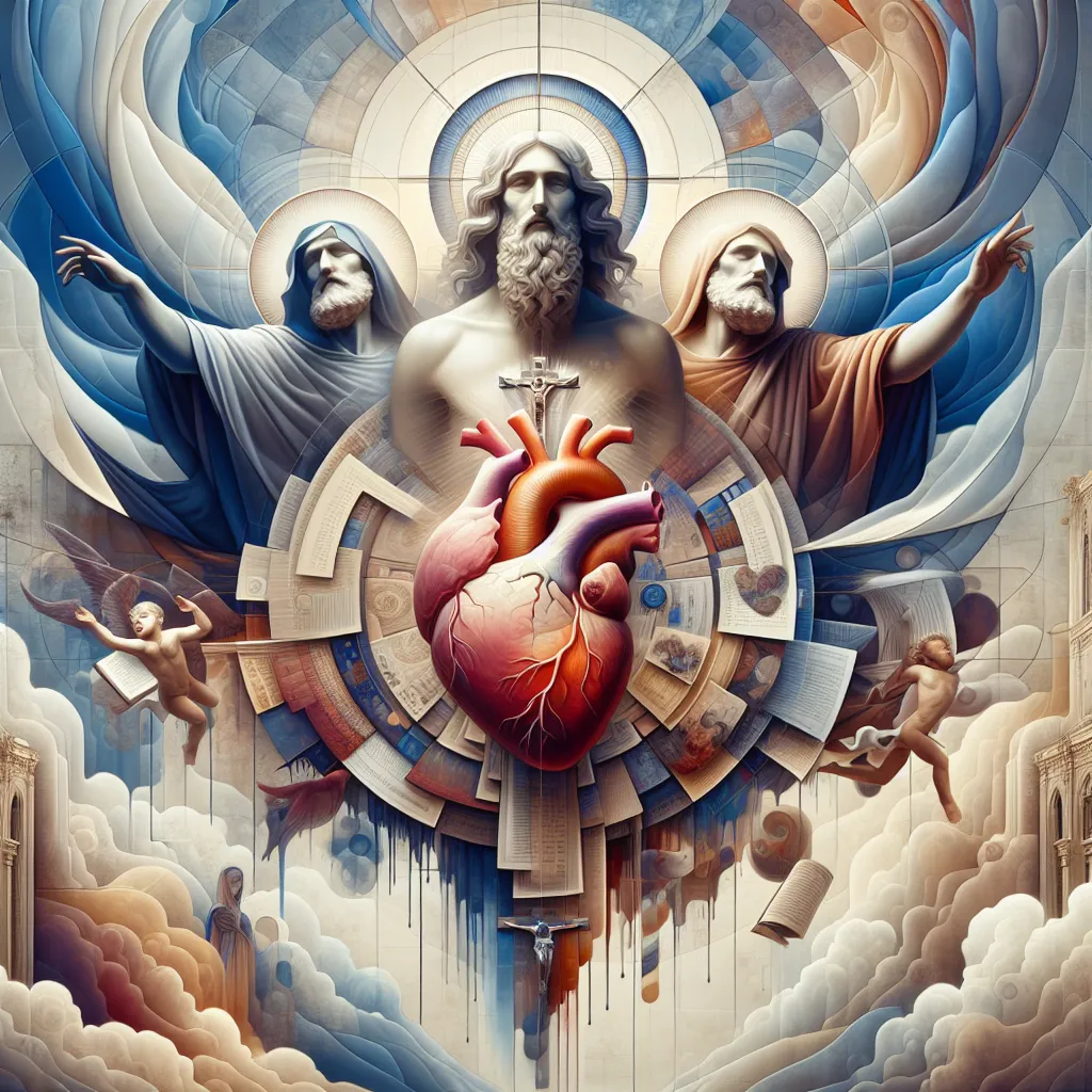 Historia, David, Narcisismo, Redención, Corazón in an abstract style