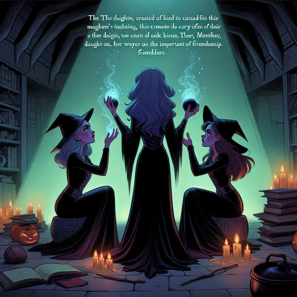 In the dimly lit lair of the Trix, Stormy crossed her arms, glancing at her sisters with a determined look. “We need to do something. We can’t let our power fade away!”

Icy, leaning against the cold stone wall, smirked. “We’re into witches, remember? Our bodies may be changing, but don’t forget we are still witches. Sooner or later, we might meet our end. What we need is… heirs.”

“Right,” Stormy replied, furrowing her brow. “But how do we get heirs? We don’t have any guys around.”

Icy’s eyes 