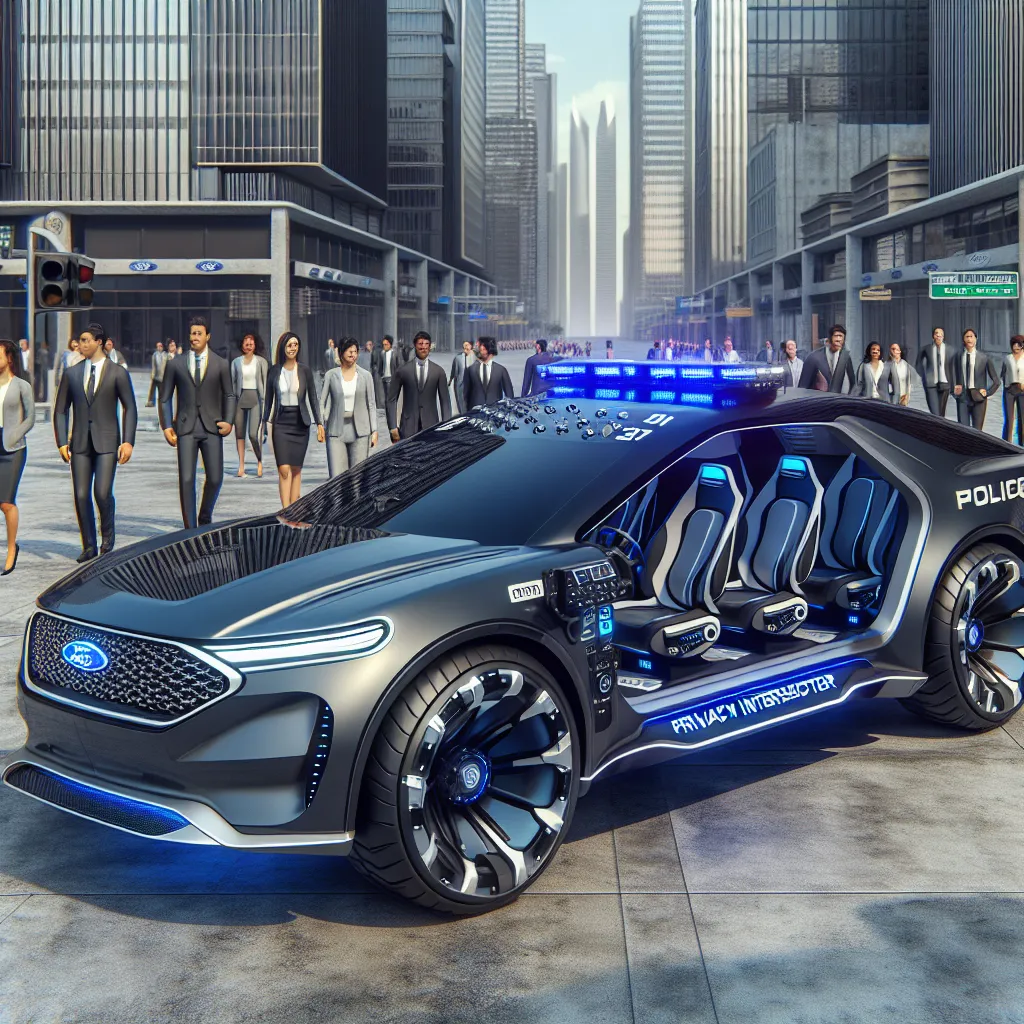 **Title: "Driving Change: The Rise of the Ford-Polis Privacy Interceptor"**

**Narrator (V.O.):** “In 2012, amidst the bustling assembly lines of the Ford Motor Company, a revolutionary development was underway. The need for advanced vehicles in law enforcement was more pressing than ever, and Ford was determined to meet that challenge.”

*Cut to footage of the Ford assembly line, workers in blue uniforms are meticulously piecing together parts of a sleek police vehicle.*

**Narrator (V.O.):** “