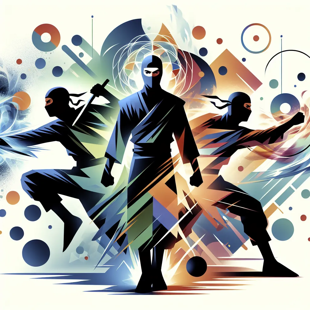 Naruto, Sasuke, Jutsu, Kurenai, Cerita in an abstract style