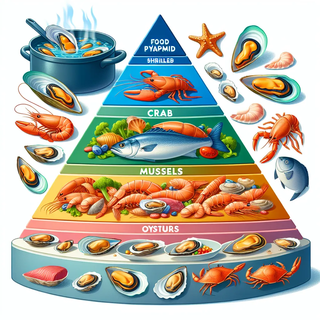 **Svar på spørgsmålene om skaldyr og madpyramiden:**

1. **Placering i madpyramiden**: Skaldyr er typisk placeret i madpyramidens proteinkategori, sammen med fisk, kød og bælgfrugter. 
   
2. **Årsag til placering**: De er rige på protein, sunde fedtsyrer (som omega-3) og essentielle vitaminer og mineraler, hvilket gør dem til en vigtig del af en balanceret kost.

3. **Tilberedning af muslinger**: Muslinger skal lægges i gryden, når vandet koger, for at sikre hurtigere tilberedning og for at bev