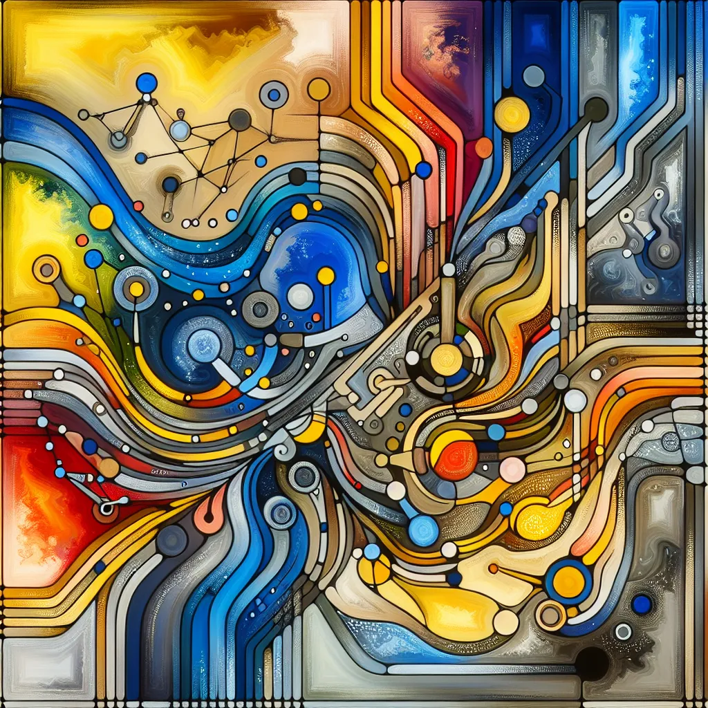 Connection, Friends, Humor, Outburst, Loneliness in an abstract style