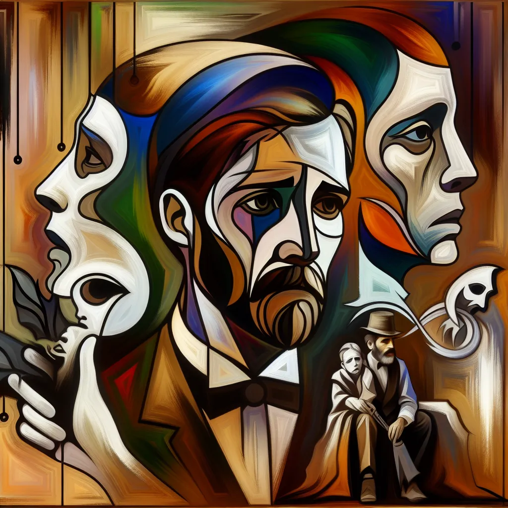 Actor, Narcisista, Familia, Tragedia, Redención in an abstract style