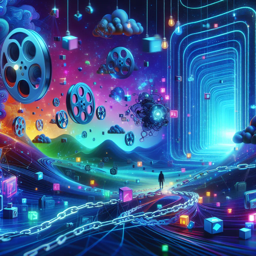 Free, Movies, Websites, Streaming, No-registration in an abstract style