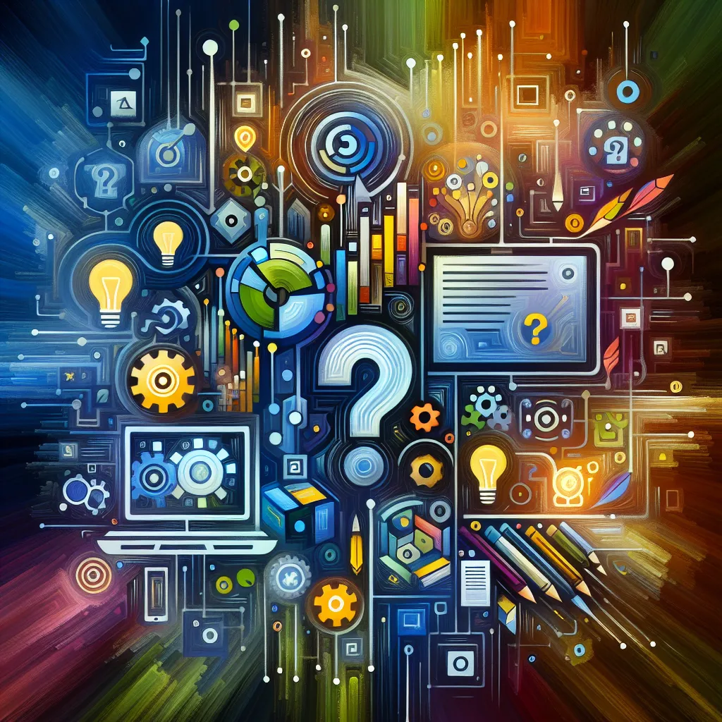 Quiz, Assessment, Education, Technology, Literacy in an abstract style