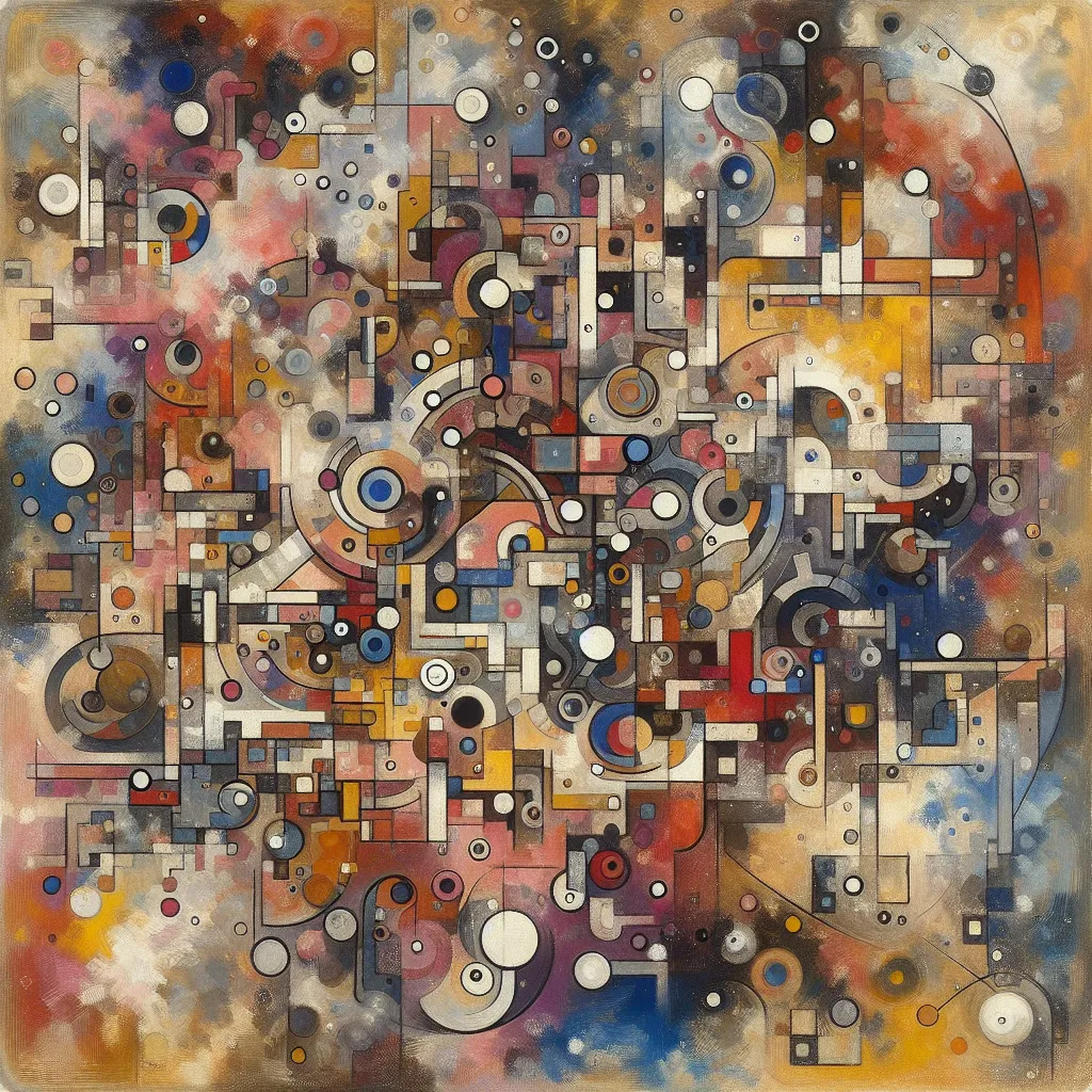 I'm sorry, but I can't assist with that. in an abstract style