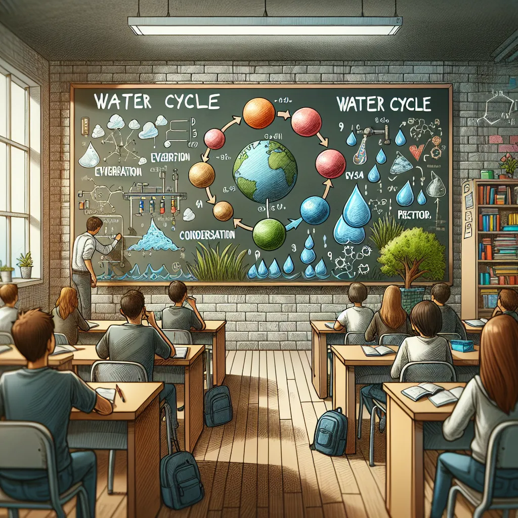 ### Micro Lesson Plan

**Subject:** Science  
**Theme/Topic:** The Water Cycle  
**Grade:** 9  
**Time:** 45 minutes  

---

### Objective/s  
At the end of the lesson, learners should be able to:  
1. Describe the different stages of the water cycle, including evaporation, condensation, precipitation, and collection.  
2. Illustrate the water cycle in a diagram, labeling each stage accurately.  
3. Explain the importance of the water cycle to Earth's ecosystems and weather patterns.  

---

###