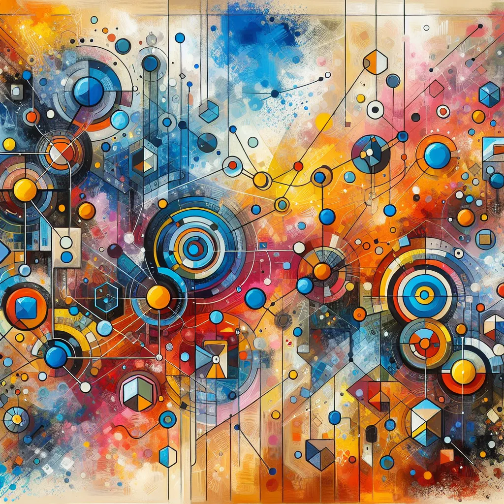 Chat, Boring, Connect, Fun, Friendships in an abstract style