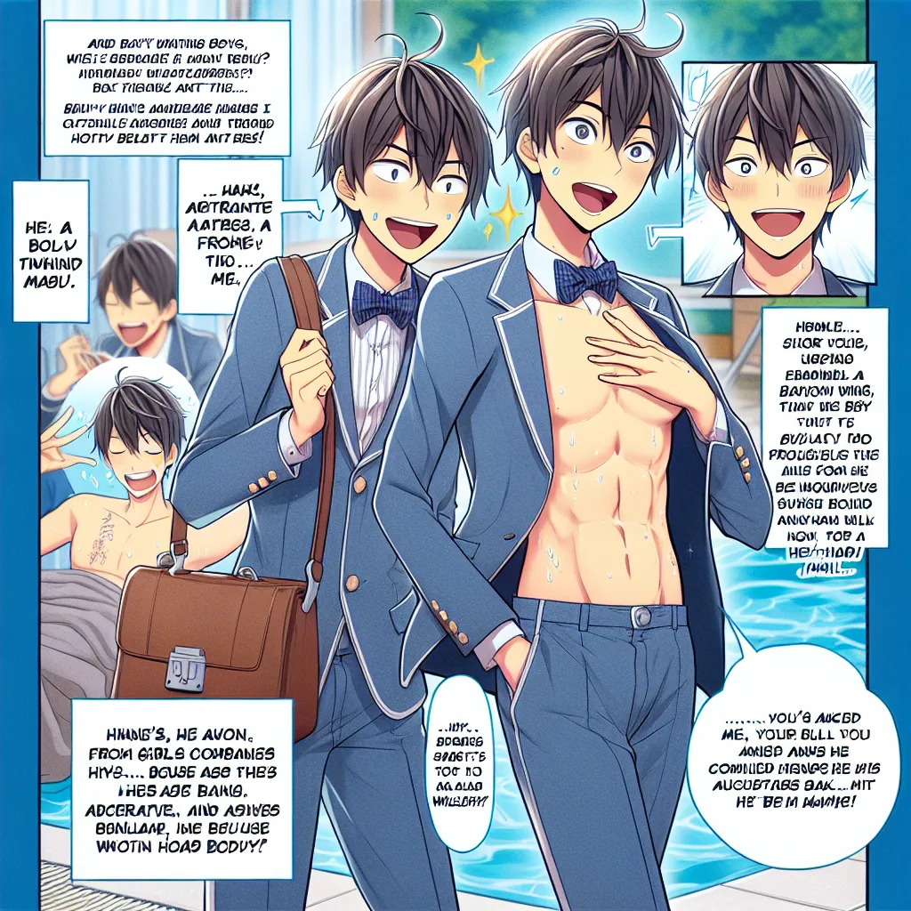 **Título: Cambio de Cuerpo en la Piscina**

En esta versión alternativa del capítulo "Bravo at the Pool" de *Girls Bravo*, la historia comienza cuando Yukinari y Fukuyama, tras un accidente inesperado en la piscina, intercambian cuerpos. Al principio, Yukinari, ahora en el cuerpo de Fukuyama, se desespera por encontrar una forma de regresar a su antiguo cuerpo. Sin embargo, a medida que pasan los días, comienza a disfrutar de la atención que recibe de las chicas debido a la imagen carismática y 