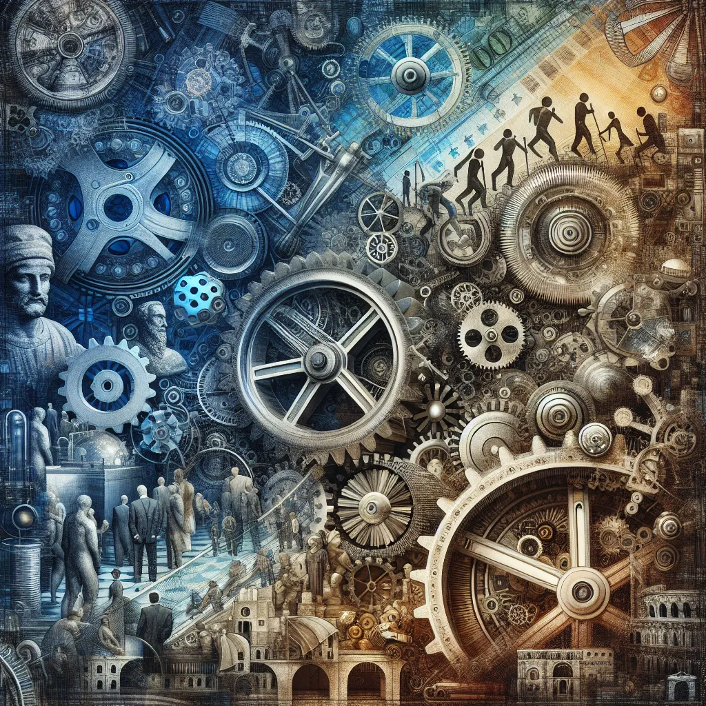 Mechanical, Engineering, History, Careers, Salary in an abstract style