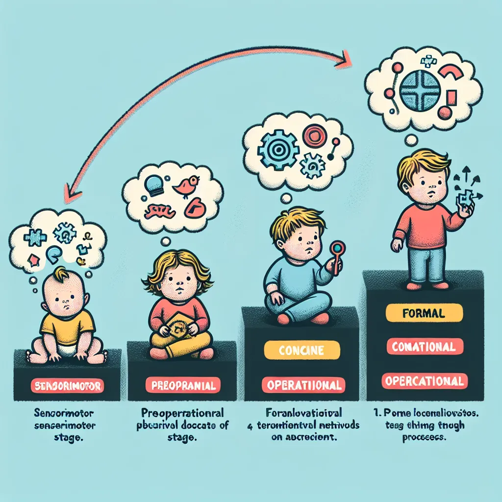 Jean Piaget's Cognitive Theory suggests that children develop cognitively in distinct stages, each marked by specific ways of thinking and perceiving the world. Central to his theory is the belief that children build their knowledge through active engagement with their surroundings and that they move through four developmental stages: sensorimotor, preoperational, concrete operational, and formal operational. Piaget highlights the significance of experiential learning and the necessity for educa