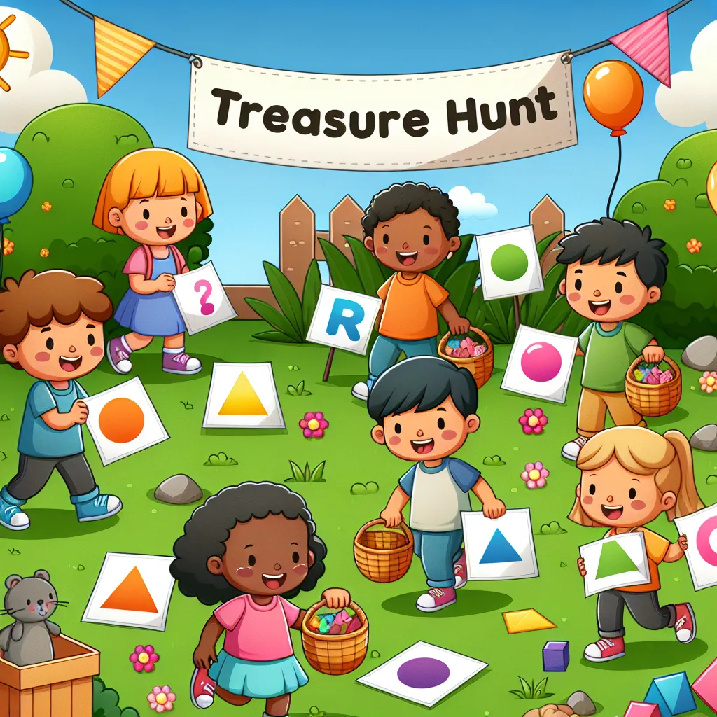 **Treasure Hunt for Grade R Learners: Basic Shapes Activity**

### Materials Needed:

1. **Shape Cards**
   - **Name of resource**: Printable shape cards
   - **Illustration or picture**: ![Shape Cards](https://example.com/shape-cards) *(Make sure to use a relevant source)*

2. **Treasure Map**
   - **Name of resource**: Treasure map template
   - **Illustration or picture**: ![Treasure Map](https://example.com/treasure-map) *(Make sure to use a relevant source)*

3. **Baskets or Bags for Treasu