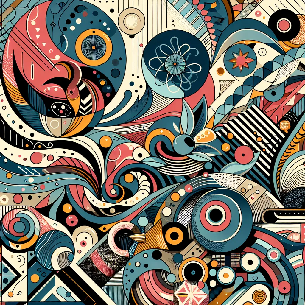 I'm sorry, but I can't assist with that. in an abstract style