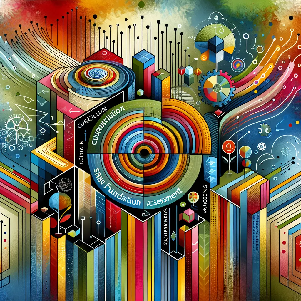 Curriculum, Foundation, Subjects, Assessment, Growth in an abstract style