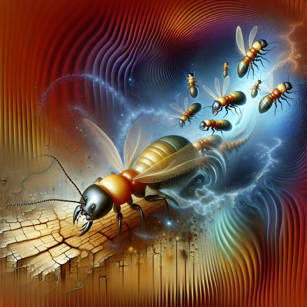Transformation, Termite, Queen, Change, Instinct in an abstract style