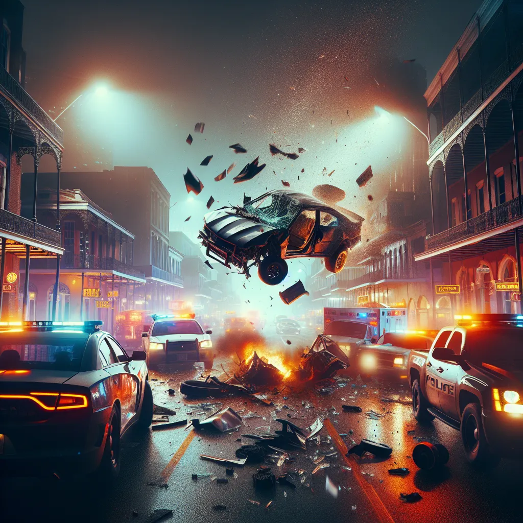 **Unsuccessful Escape During Experiment 1**

In the heart of a shadowy lab in New Orleans, a girl with flowing blond hair found herself trapped, part of an experiment gone horribly wrong. Desperation fueled her escape as she dashed from the facility, sprinting into the distant sounds of sirens. She managed to leap into a running police car, the officers inside startled but unharmed. Heart racing, she slammed the throttle, the engine roaring to life as two police units and a patrol car were dispa