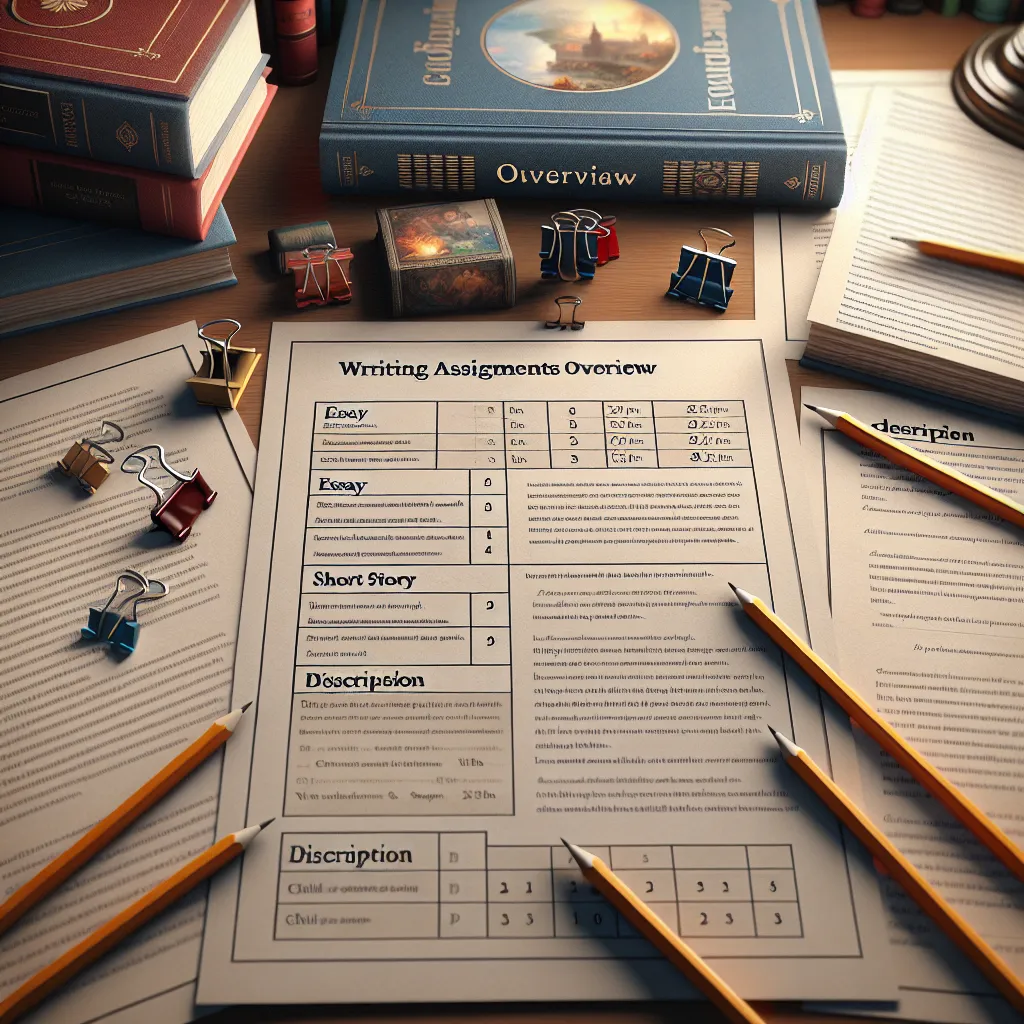 It looks like you’re working with a rubric for various writing assignments in a specific language, possibly for a school assignment. Here are brief instructions based on your requirements:

### Writing Assignments Overview

**Assignment 1: Essay**
- **Topic:** Explore the implications of COVID-19, the use of drugs, and memorable life experiences.
- **Structure:** Maximum of two pages with headings.
- **Scoring Criteria:** 
  - Title (2)
  - Introduction (5)
  - Content and development (6)
  - La