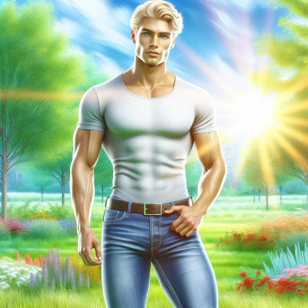 white blonde man with a big butt