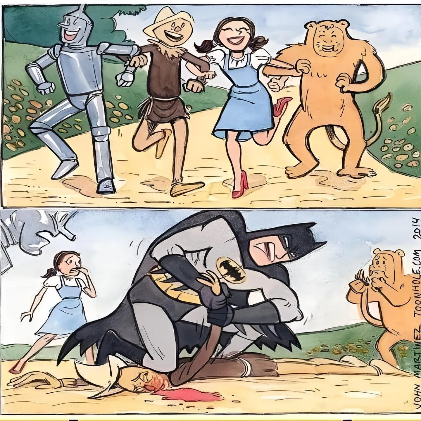 why is Batman beating up the scarecrow?