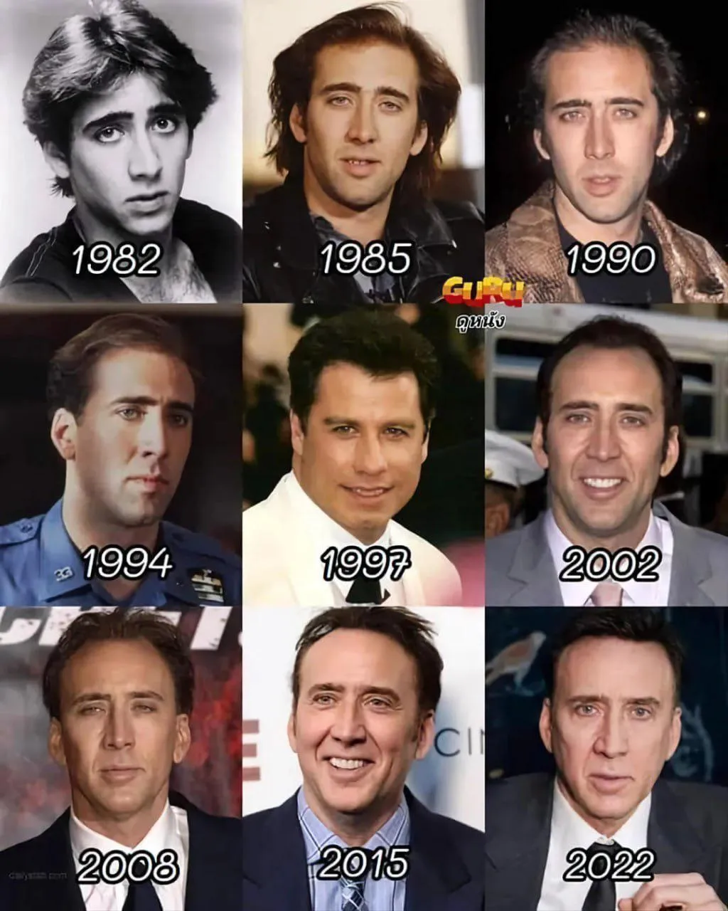 Nicholas Cage over the years