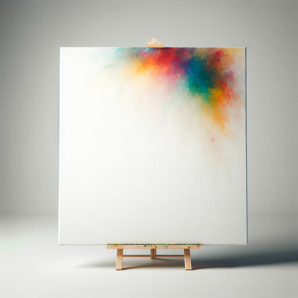 Description for accompanying image: A blank canvas, waiting to be filled with vibrant colors and imaginative strokes.