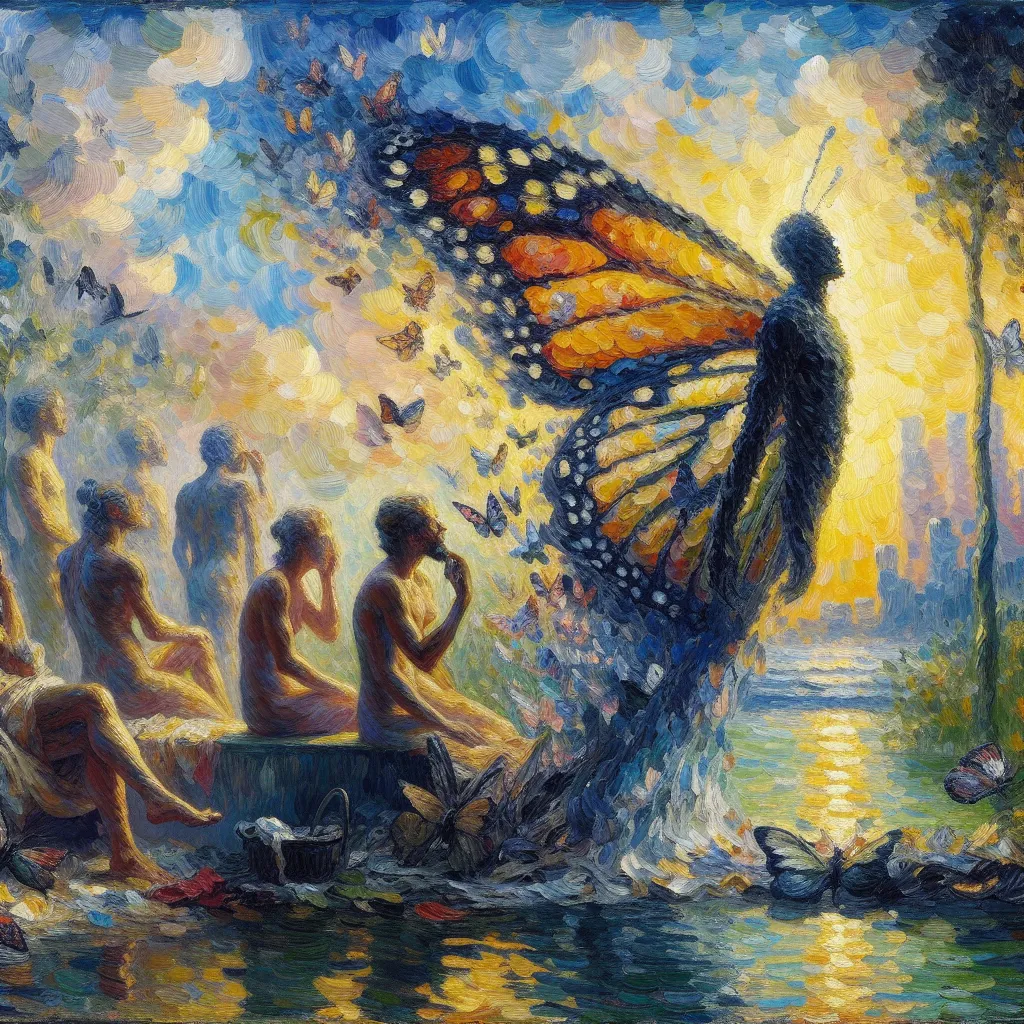 Transformation, Change, Metamorphosis, Identity, Memories in the style of Monet
