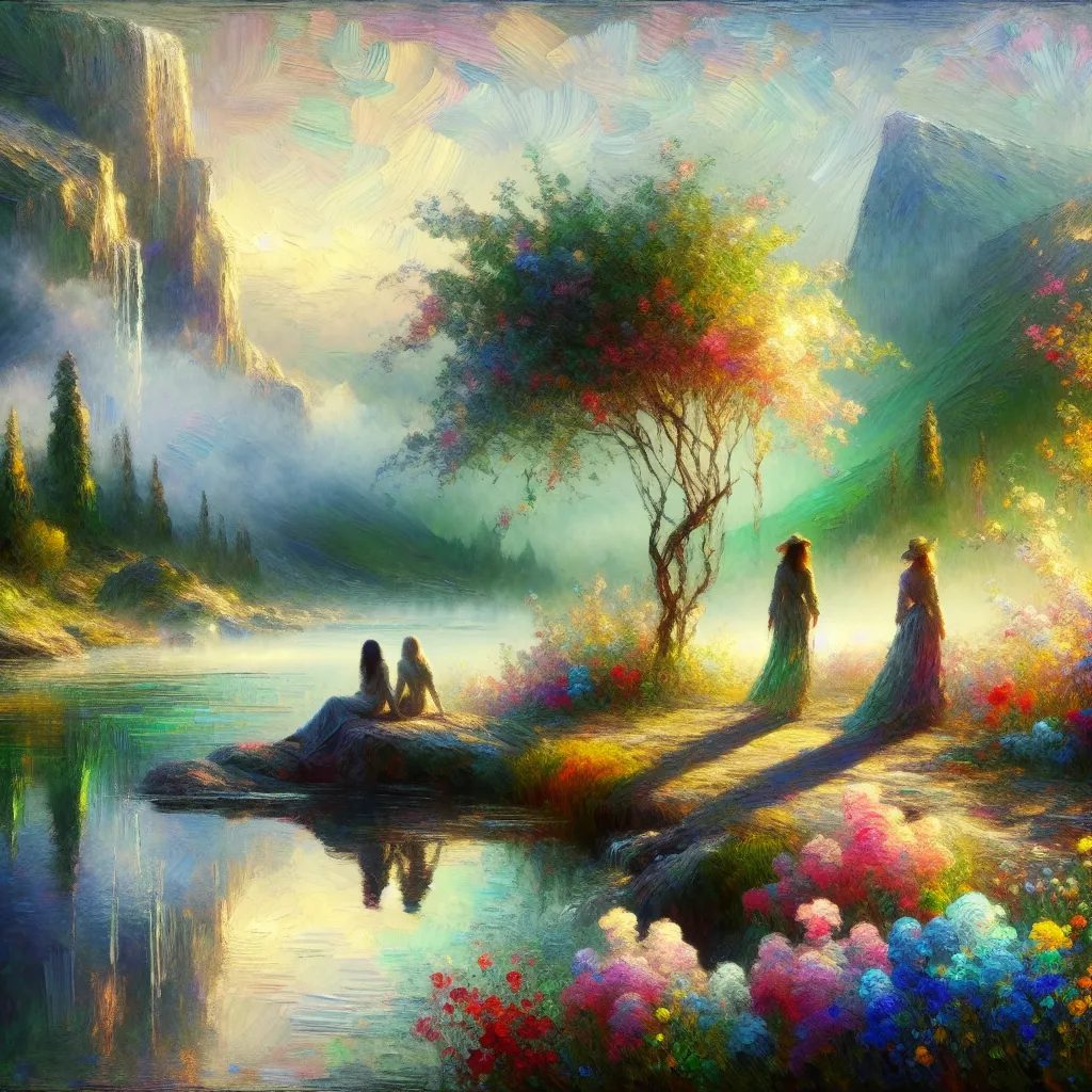 Remote, Transformation, Confusion, Identity, Friendship in the style of Monet