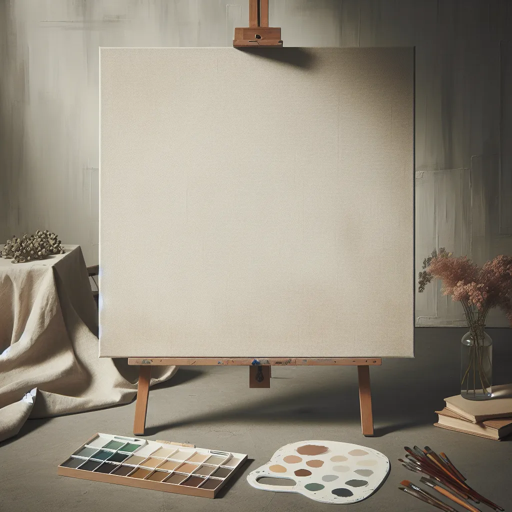 Image Description: A blank canvas with muted colors, depicting uncertainty and unfinished creation.